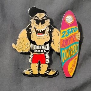 Vtg 2004 Elvis Surfboard Little League Large Lapel Pin